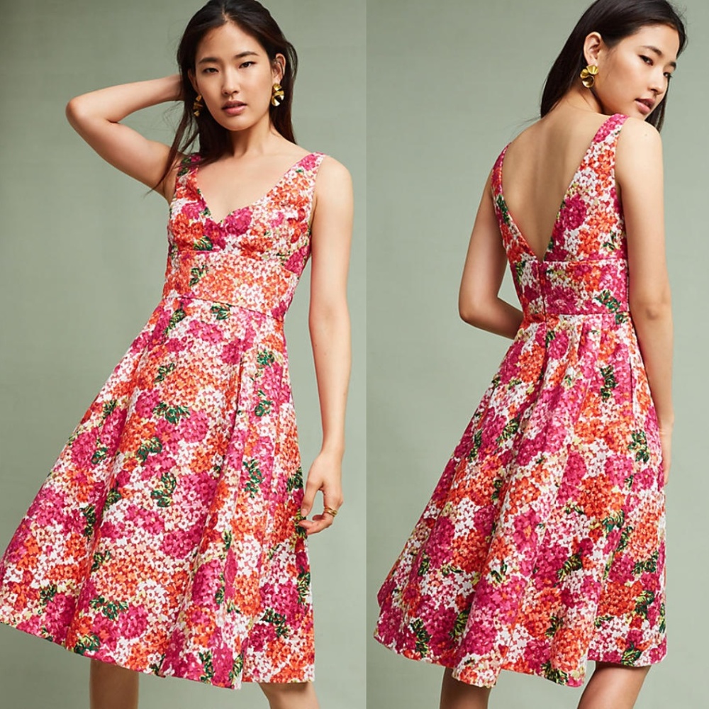 NWT ANTHROPOLOGIE Monique Lhuillier Riona Dress - Picture 4 of 8